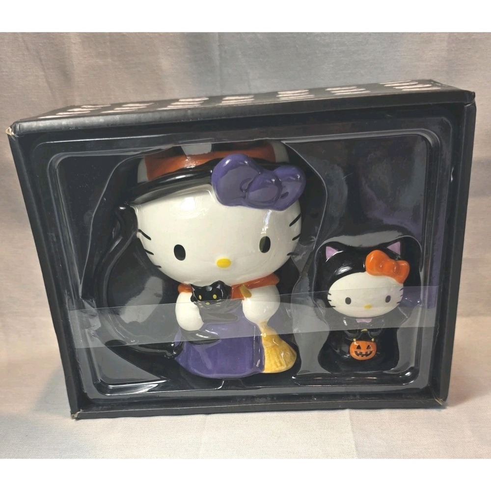 Blue Sky Clayworks Hello Kitty Halloween Witch Mug And Figurine Set NIB